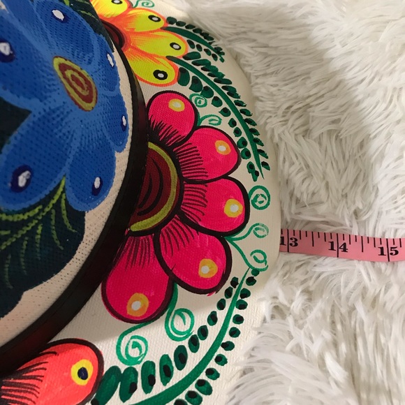 Hand painted Mexican hat - Picture 8 of 11